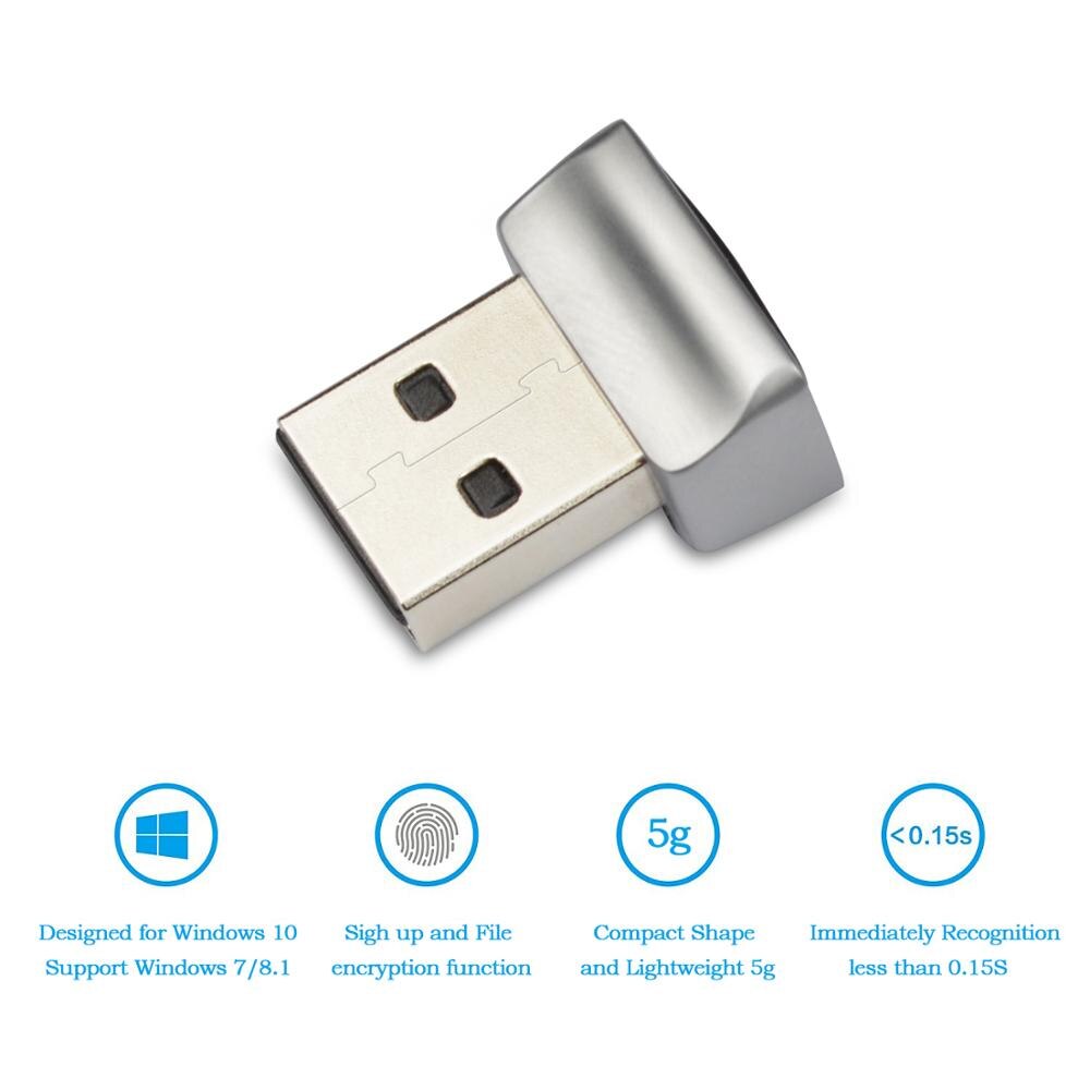 Usb fingeravtrykk nøkkelleser til vinduer 10 Hallo - sikkerhetsnøkkel biometrisk skanner sensor dongle modul til passordfri påhogst