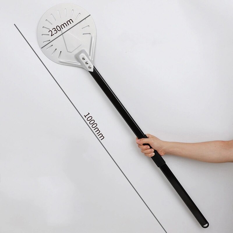 Long Handle Perforated Removable Pizza Turning Peel Pizza Shovel Aluminum Pizza Peel Paddle Peel
