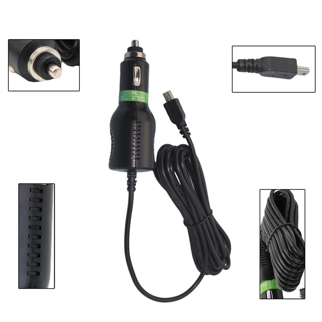 Marken- und  dc 5v 2a mini-usb-kfz-ladegerät-adapterkabel für gps-kamera 3.5m