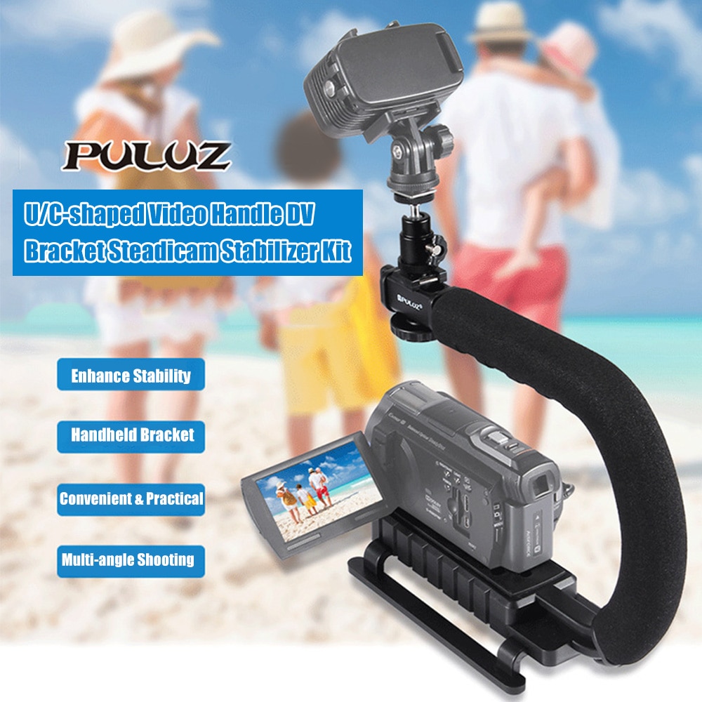 U-Shaped Portable Handheld photography Camera Holder Video Handle DV Bracket C-Shaped Steadicam Stabilizer Kit for SLR DV