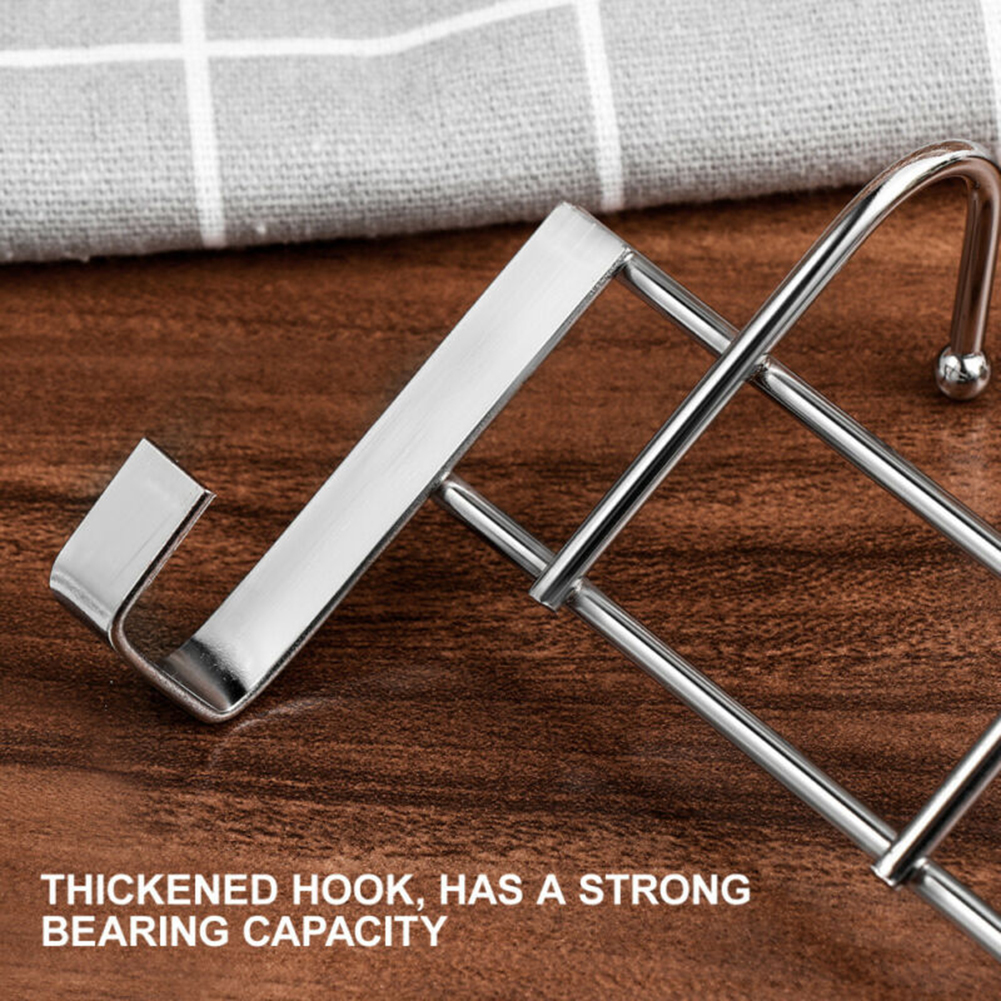 5 Hooks Bathroom Clothes Towel Hooks Storage Holder Wall Hanging Organizer Storage Holder Door Hanger Clothes Hanging Rack