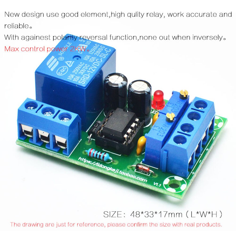 12V DIY Electric Accumulator Controller Storage Battery Stable Intelligent Protection Module Portable Lightweight