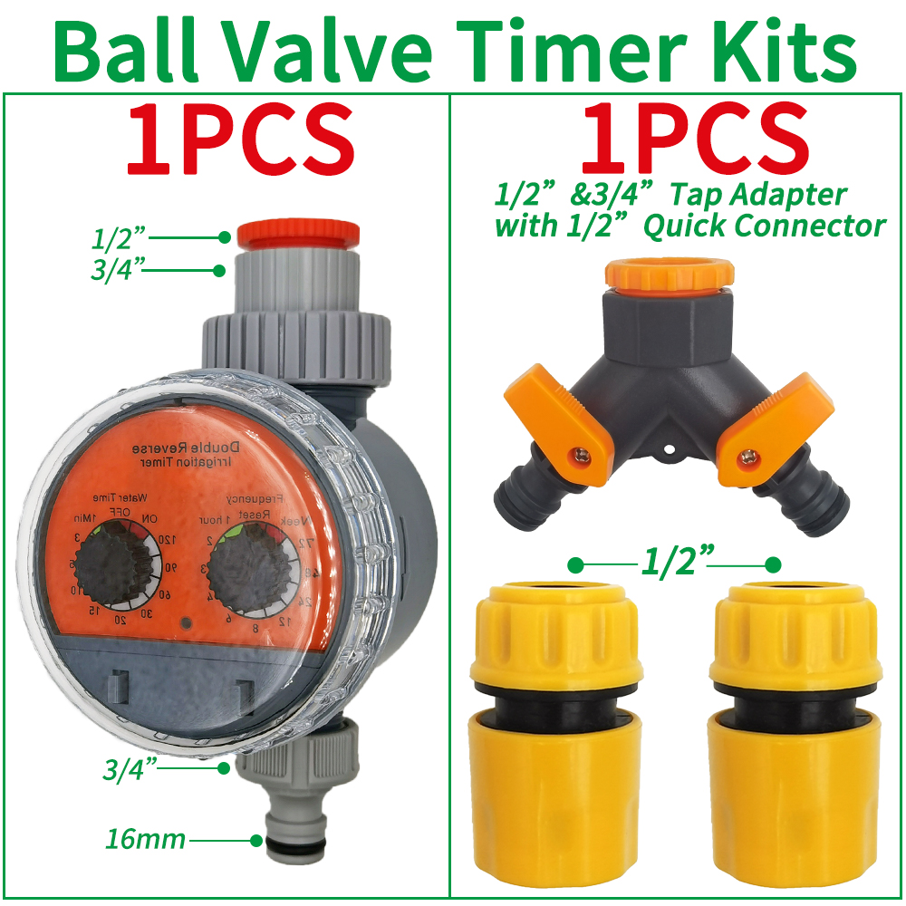 Oasis Garden Automatic Watering System Timer Rain Sensor Solar LCD Electronic Drip Irrigation Controller Greenhouse Irrigator: Orange