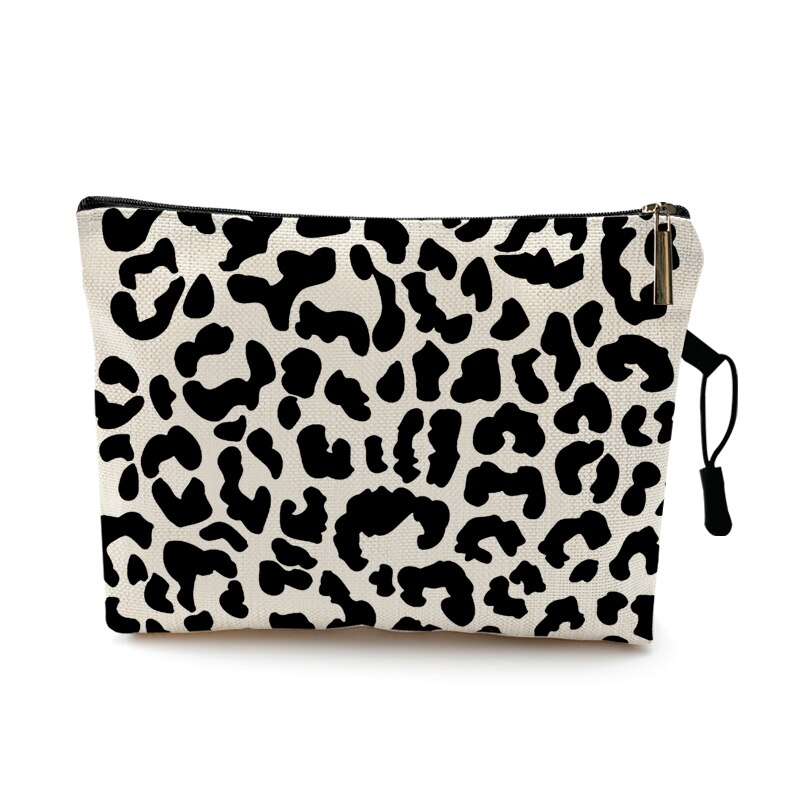 Kosmetyczka Case kobiety kosmetyczka moda wzór w cętki Zebra paski nastolatek dziewczyny panie kosmetyki makijaż woreczki organizator: zgniły zielony