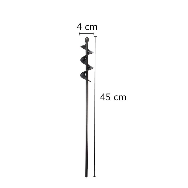Garden Planter Spiral Drill Bit Planting Garden Auger Spiral Drill Bit Flower Planting Hole Digger Drill Bit Garden Planting: 4 X 45cm