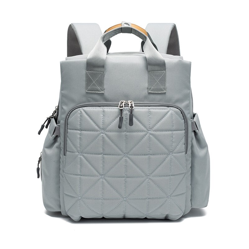 Windel Tasche Schulter Multi-funktionale Mama Tasche Neue Stil Ausflug Hand Große-kapazität Rucksack Pflege MOTHER'S ba: Gray