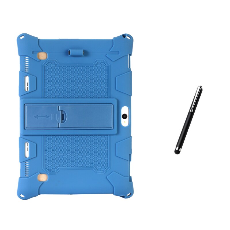 funda tablet 10 pulgadas Nueva silicona suave funda tablet 10.1 pulgadas Cubierta trasera a prueba de golpes de Tablet PC Android: Dark Blue