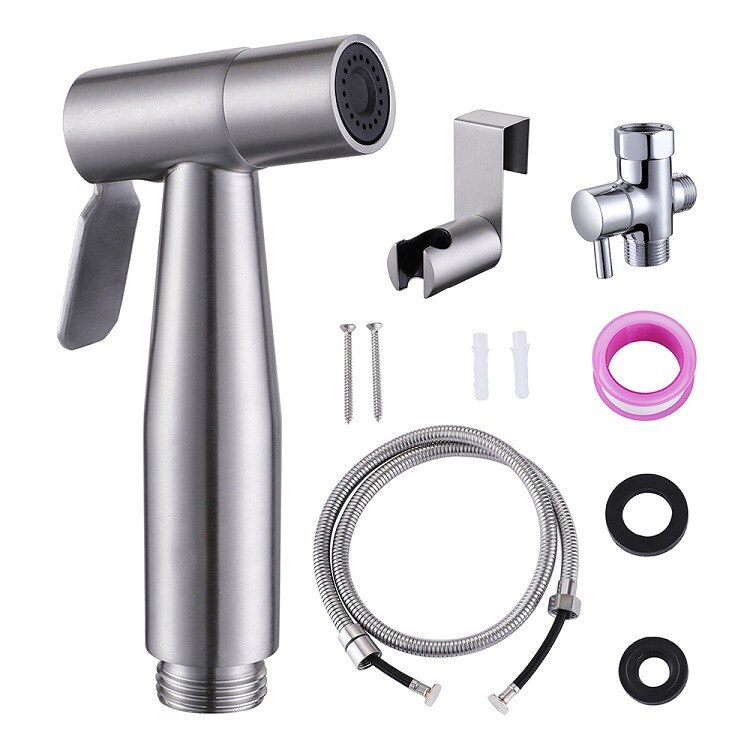Stainless Steel Handheld Toilet bidet sprayer set Kit Hand Bidet faucet for Bathroom hand sprayer shower head self cleaning: C