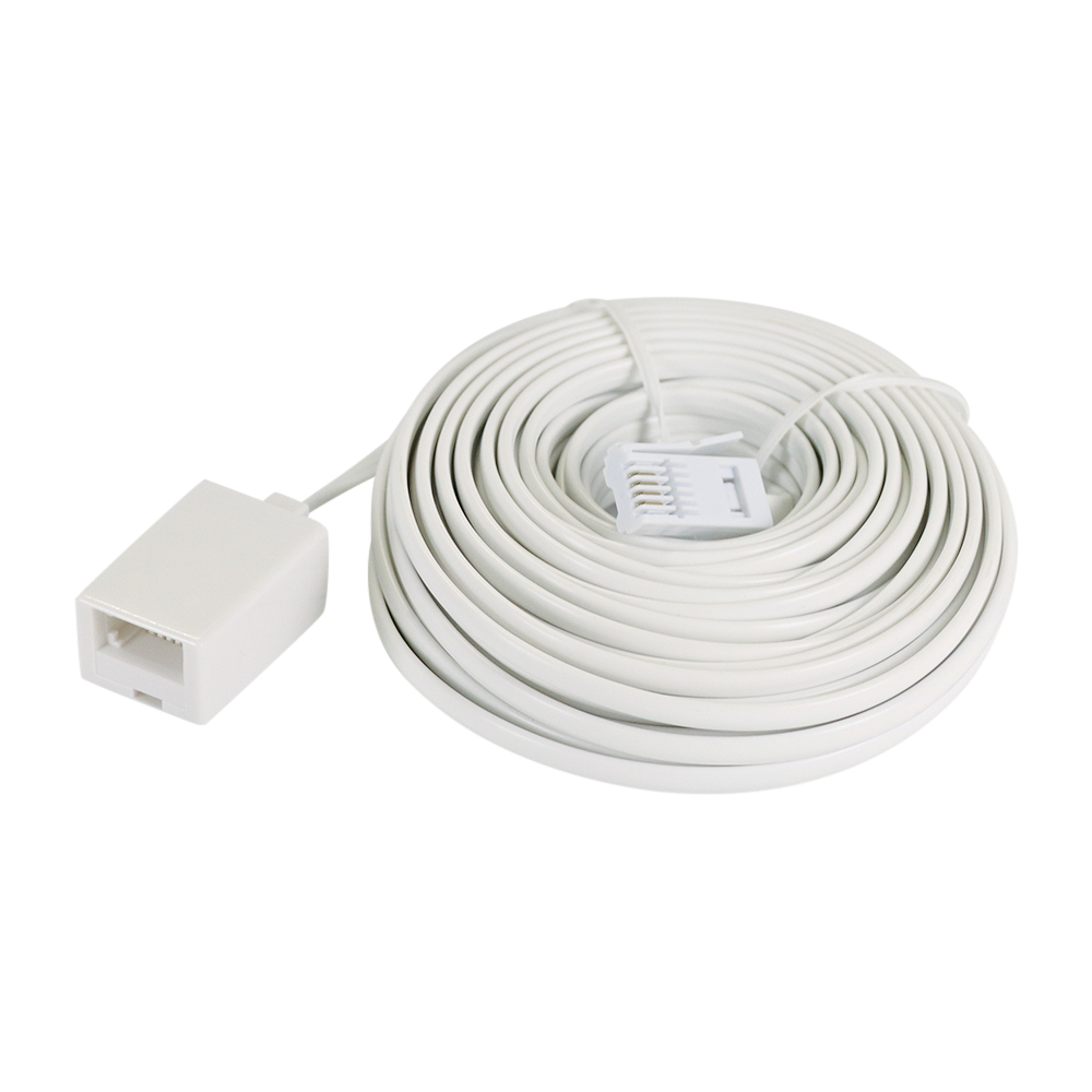 5m 10m 15m 20m 6 p4c modulare britische Telefonkabel Draht weiß verlängerte Kabel verlängerung leitung Zubehör