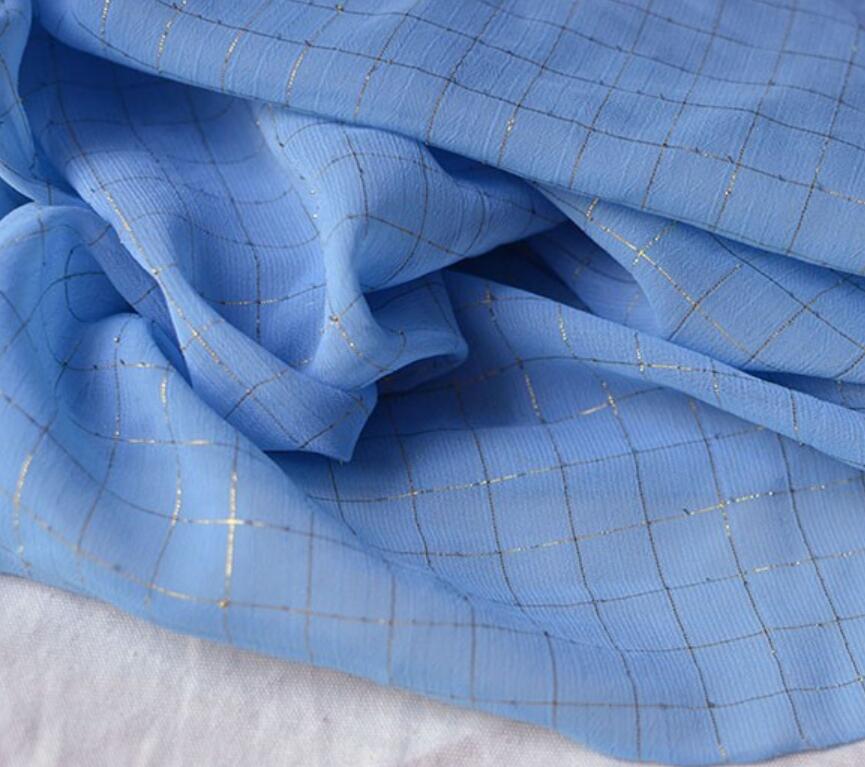 Shimmer Chiffon Dress Party Gown Fabric Shimmer Stripe Crepe Cosplay Material DIY Summer Fabric For Dress Blouse scarf qualified