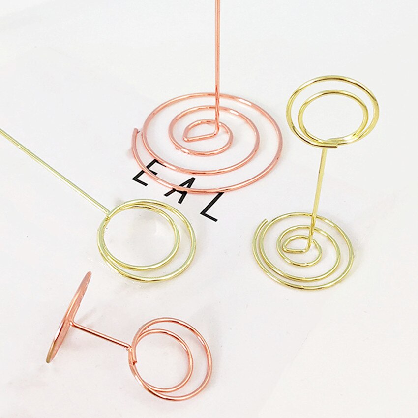 Metal POP Signage Clips Holders Price Paper Card Display Label Small Memo Wire Shaped Winding Type 50pcs