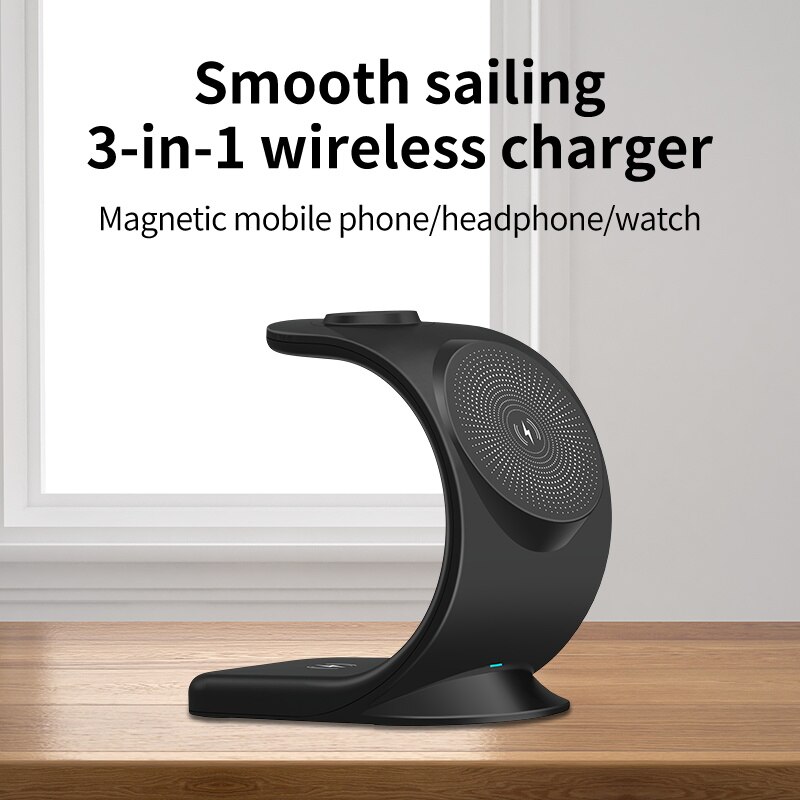 3In1 Magnetic Wireless Chargers Station For Macsafe iPhone 13 12 Pro Max Apple Watch Airpods Charger 15W Fast Wireless Charging