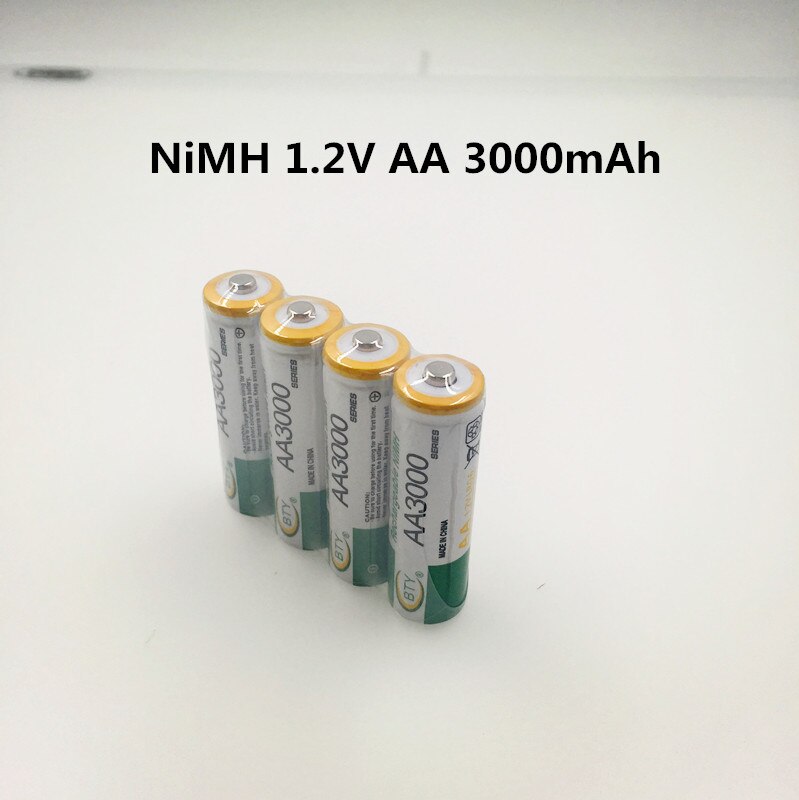 Daweikala AA 3000 1.2 V Quanlity Oplaadbare Batterij AA 3000mAh NI-MH 1.2 V Oplaadbare 2A Baterias 3000 +