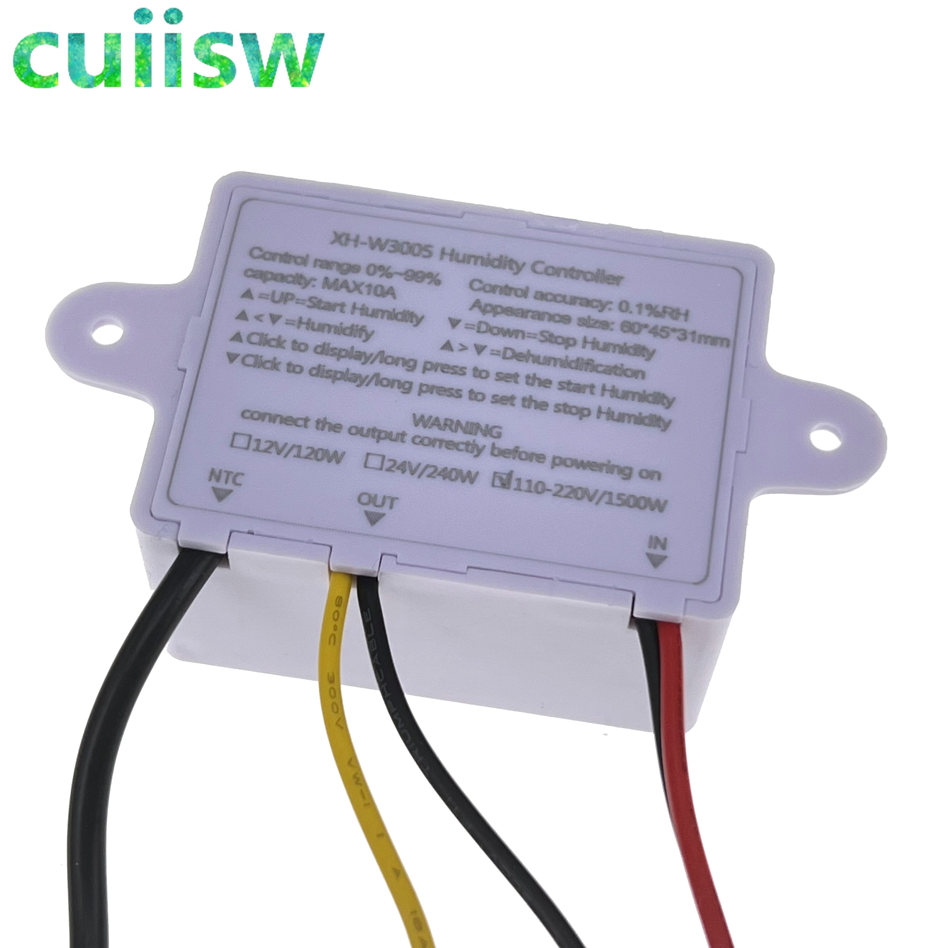 W3005 110V 220V 12V Digital Humidity Controller instrument Humidity control Switch hygrostat Hygrometer SHT20 Humidity sensor