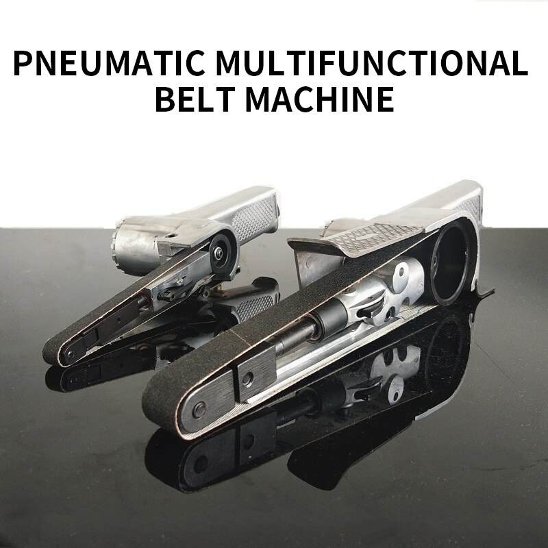 330*10MM/520*20MM Handheld Sand Belt Machine Small Pneumatic Polishing Machine Handheld Sander Sanding Belt Woodworking Tool