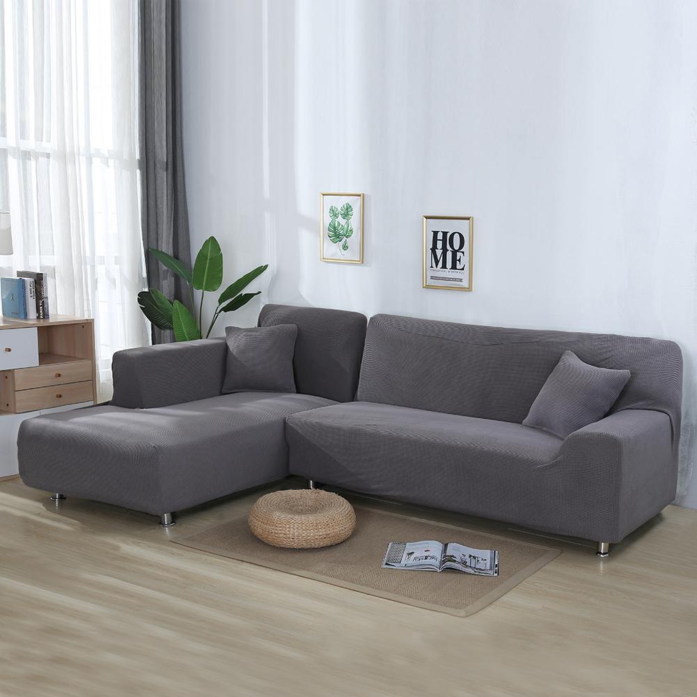 L-Vormige Bank Cover Links Chaise Jacquard Polyester Stretch Stof Sectionele Bank Hoes Voor Woonkamer Waterdicht Sofa Cover