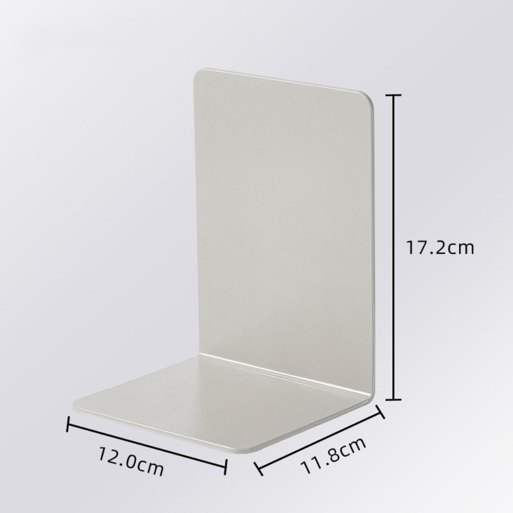 Soporte para libros, sujetalibros de escritorio en forma de L, soporte para libros INS duradero, estante de soporte para libros de exhibición Simple para estudiantes: Gris oscuro