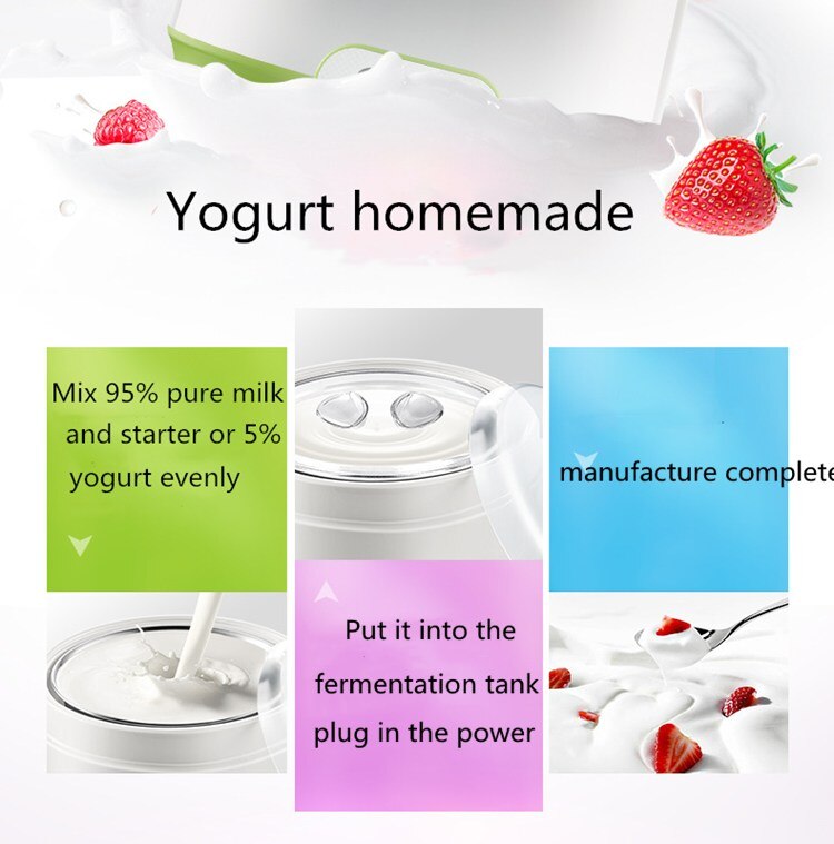 Multifunktionel yoghurt maskine husstand automatiske mini kopper lille hjemmelavet sød risvin