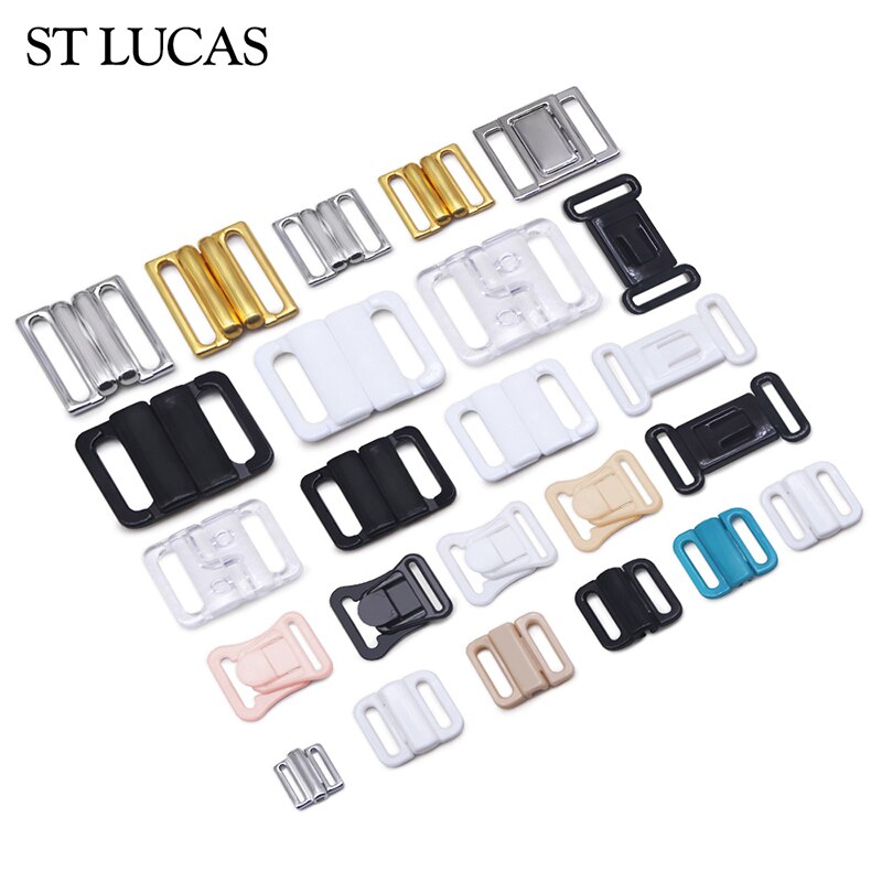 Crochet et fermoir à bande rectangulaire, 10 pièces/lot, prolongateurs de taille pour soutien-gorge, couture sur vêtements, accessoires DIY