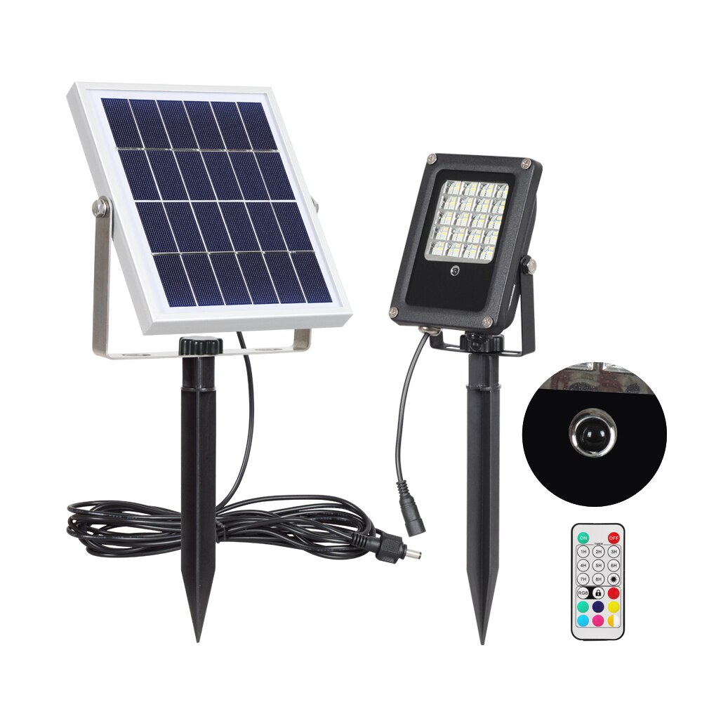 TSonnenaufgang Solar Flutlicht 10 W RGB Außen Beleuchtung