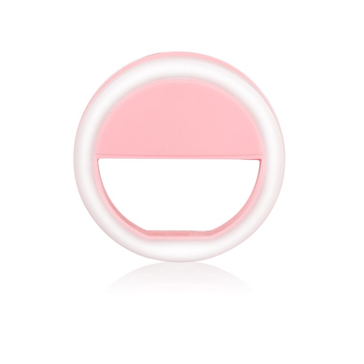 Xixi espelho de maquiagem com led, artefato de luz para celular, 36 peças, para fotografia, ferramentas de beleza luz de preenchimento: pink