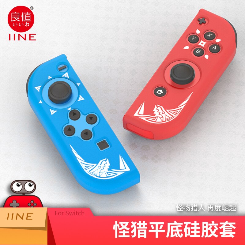 Monster Hunter AUFSTIEG Lagerung Tasche Spiel Console Schützende Film Joycon Controller Abdeckung Fall Thumb Grip Caps für Nintendo Schalter: Silber