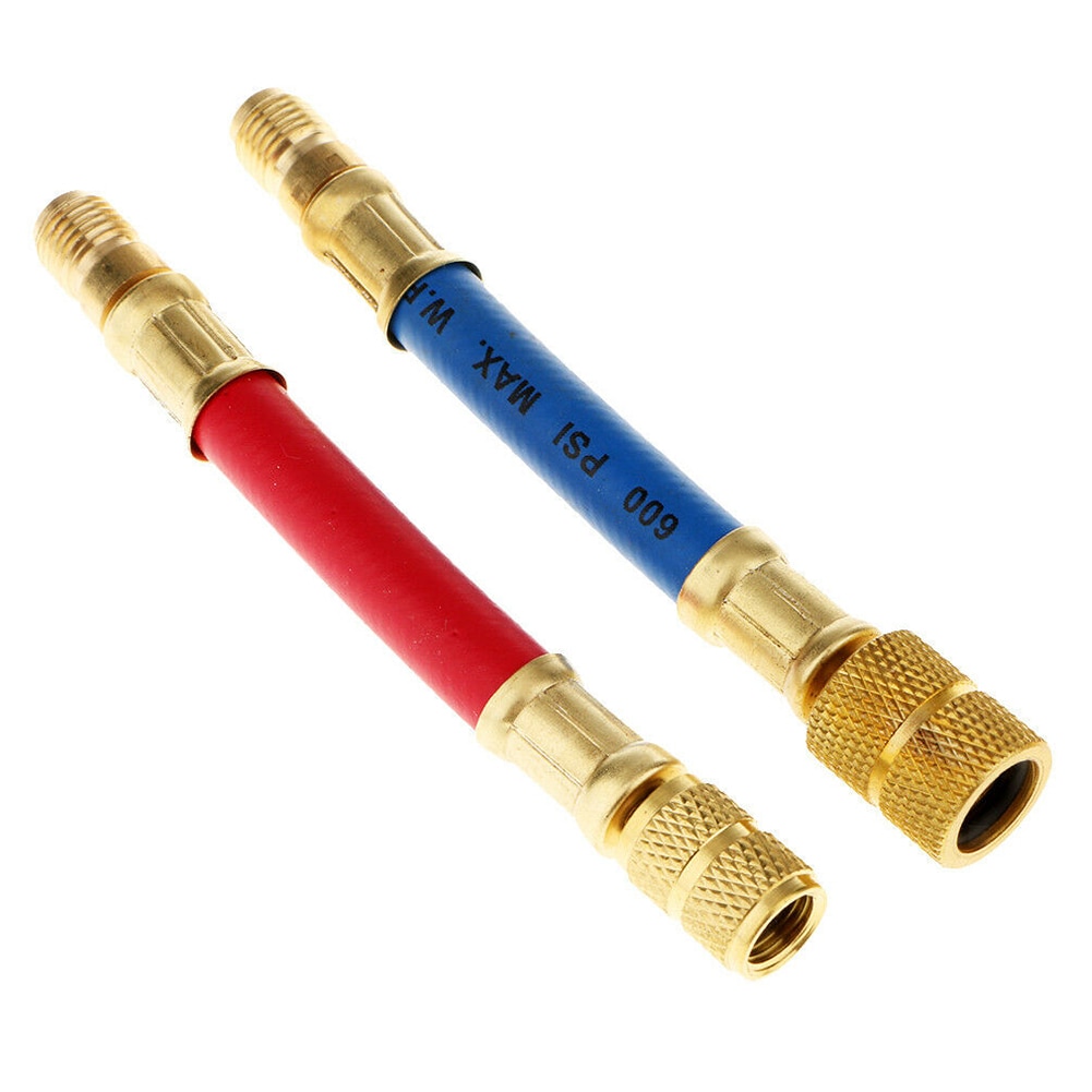 Juego de adaptadores de reparación para refrigeración de coche portátil, herramientas ligeras, Conector de aire acondicionado duradero para coche R134A