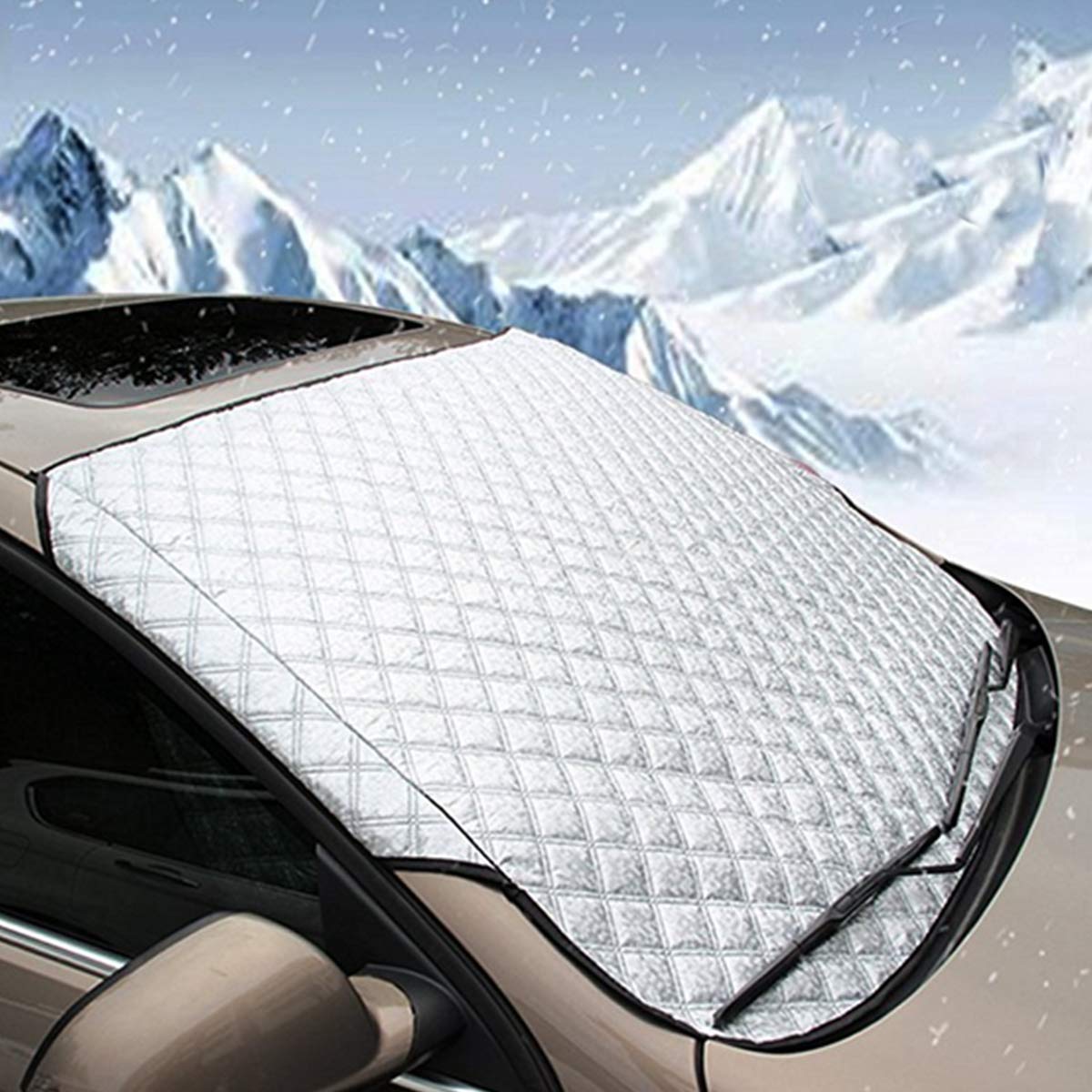 Protector de pantalla para ventana de coche, cubierta de parabrisas de coche antinieve Frost, Protector de polvo, parasol de calor magnético