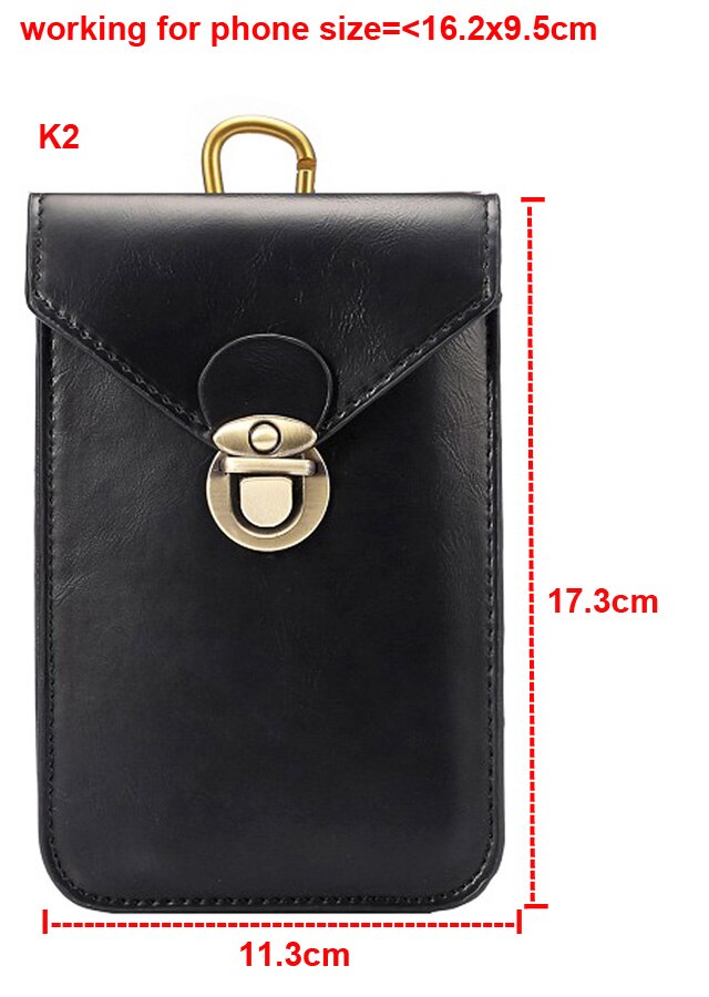 Dual Pouch Hook Loop Waist Belt Leather Phone Case For Asus ROG Phone,Zenfone Max Pro M1 M2 ZB601KL,Zenfone 5 5Z 4 Max Pro 3 5 6: K2