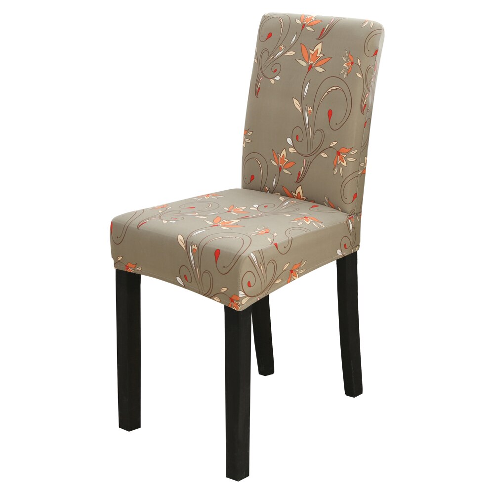 Elastische stoelhoes van spandex, woonkamer, eetkamerstoel, stretch, moderne bloemenprint, keuken, restaurant, hotel, hoes