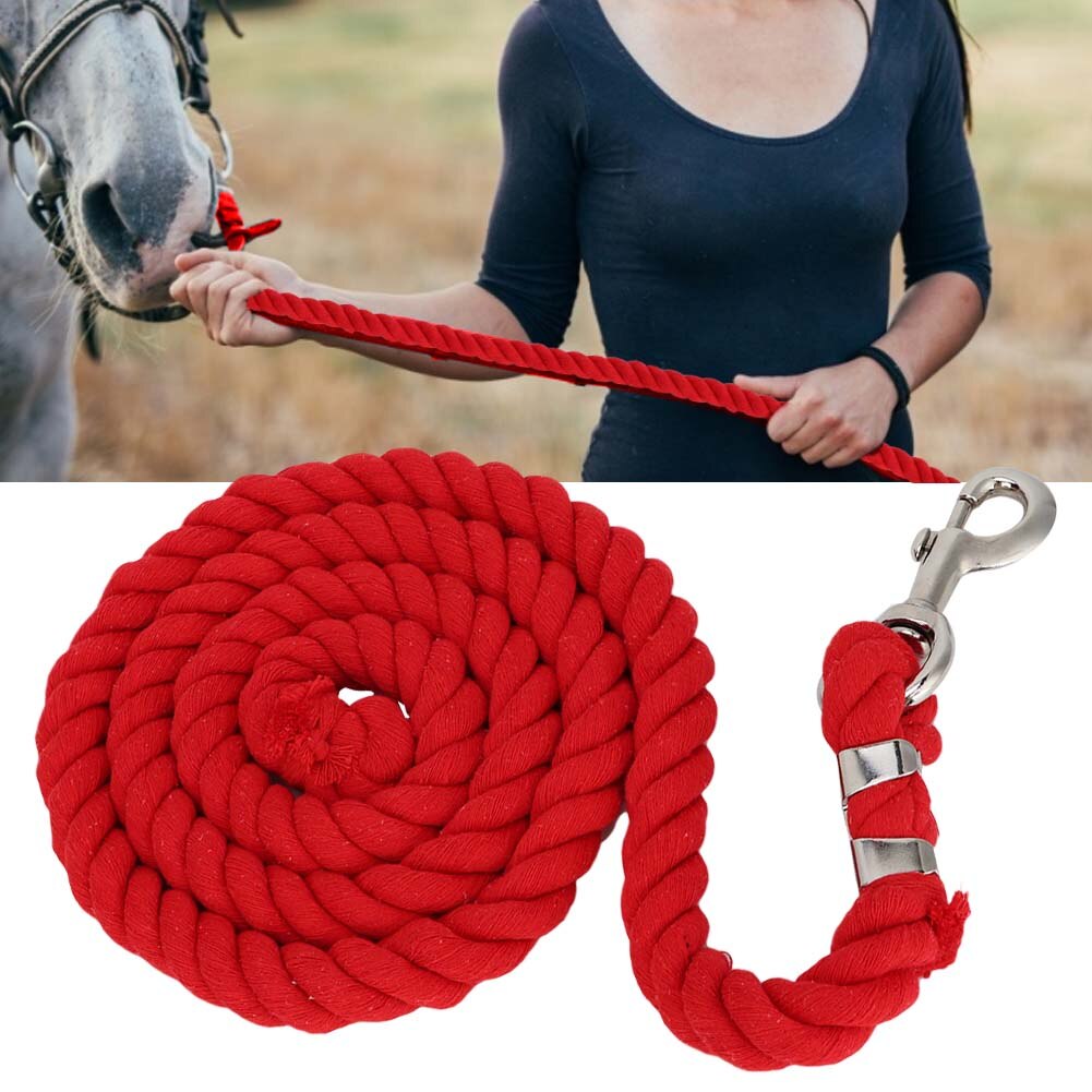 Premium Horse Lead Ropes Polyester Weave Rein Halters Braided Reins 2 m Extra Thick Rope