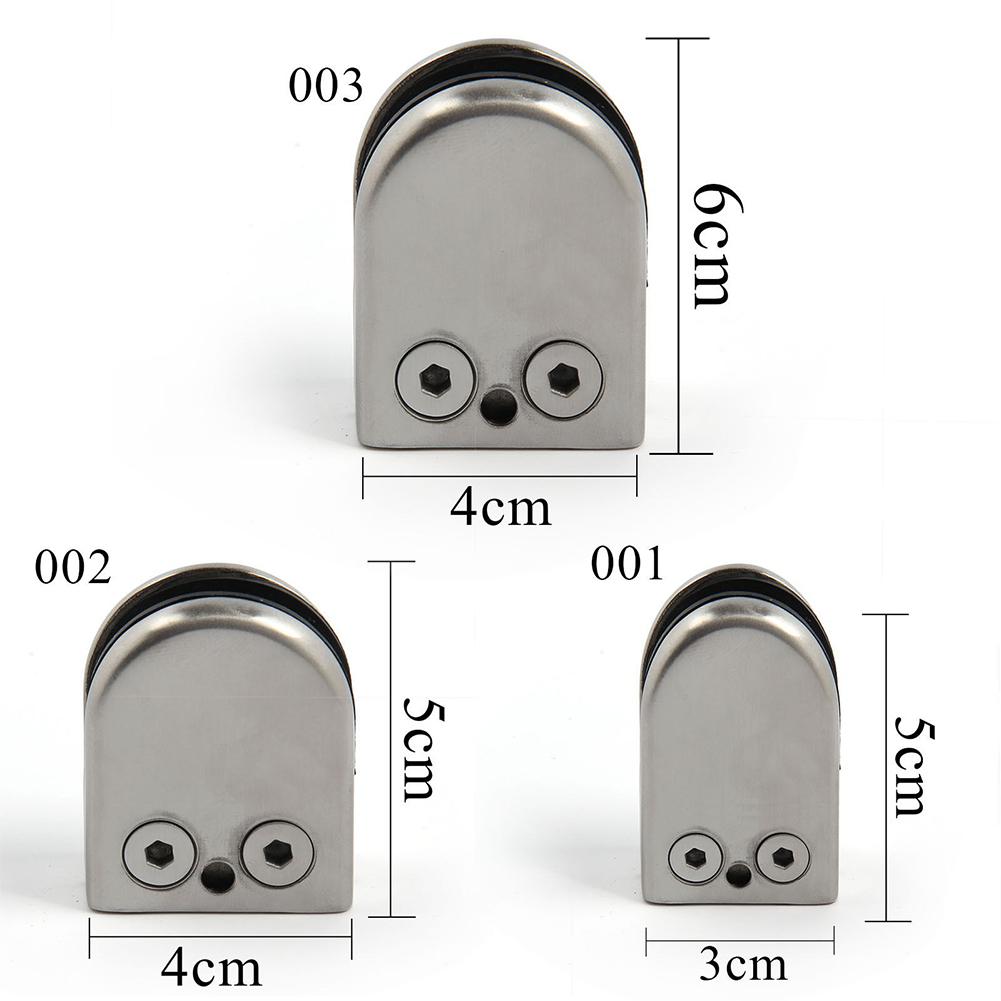Glass Clamp Stainless Steel Clip Flat Back Bracket for Balustrade 6-12MM Glass Holder