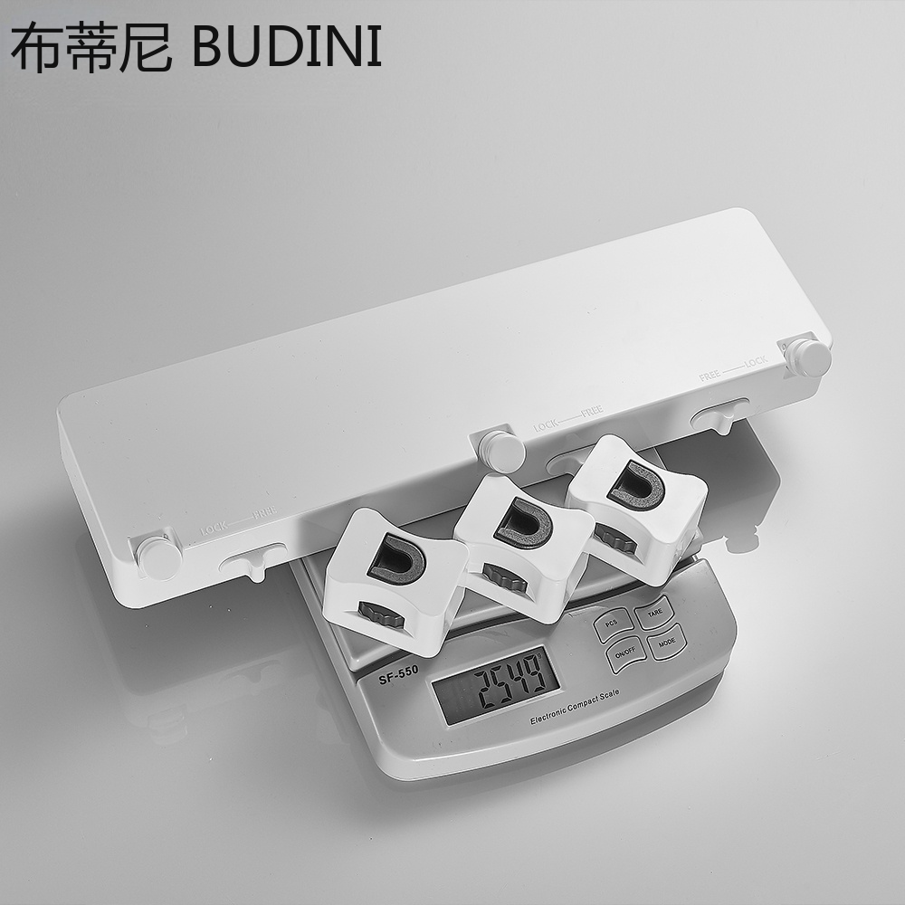 Séchoir à linge rétractable 3 lignes, support de séchage pour linge de salle de bain, corde métallique, Triple couche