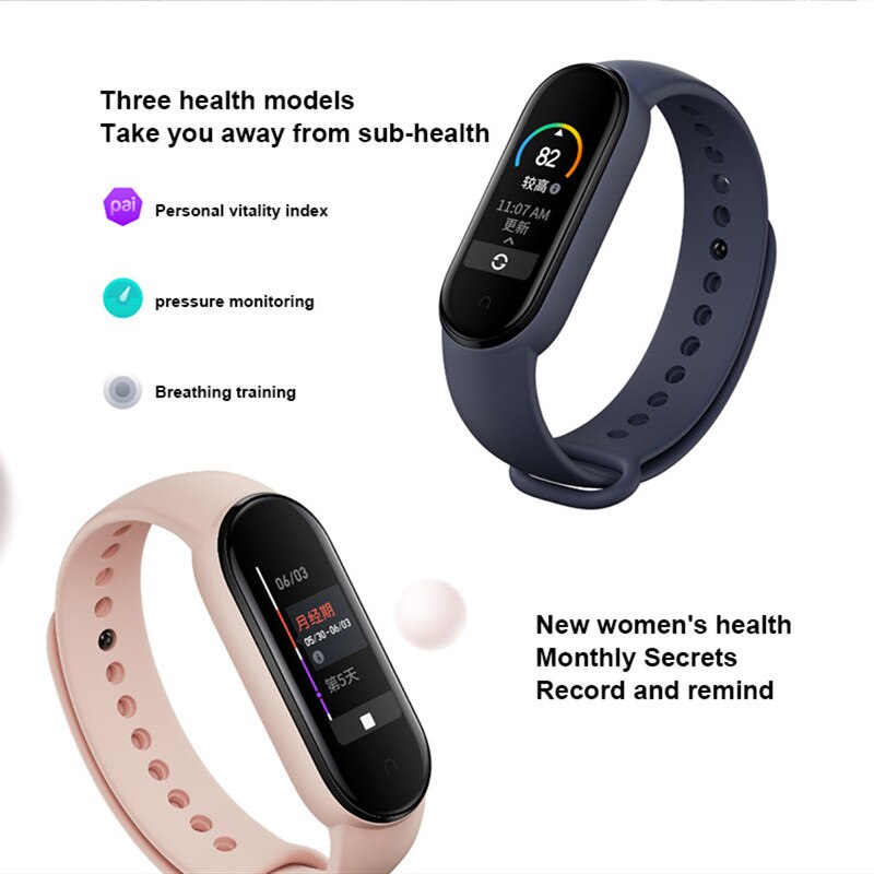 Xiaomi Mi Band 5 Smart Uhr AMOLED Miband 5 Smartband Fitness Traker Bluetooth Sport Wasserdicht Armband APP Globale Version