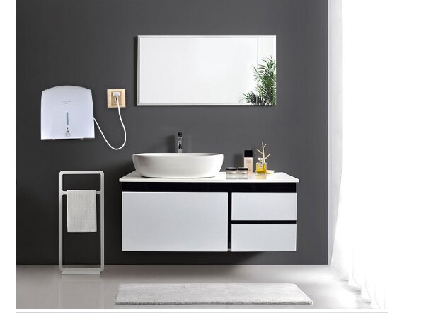 Automatic Hand dryer induction dryer commercial toilet hand dryer mobile smart and cold dual functions ABS material: White