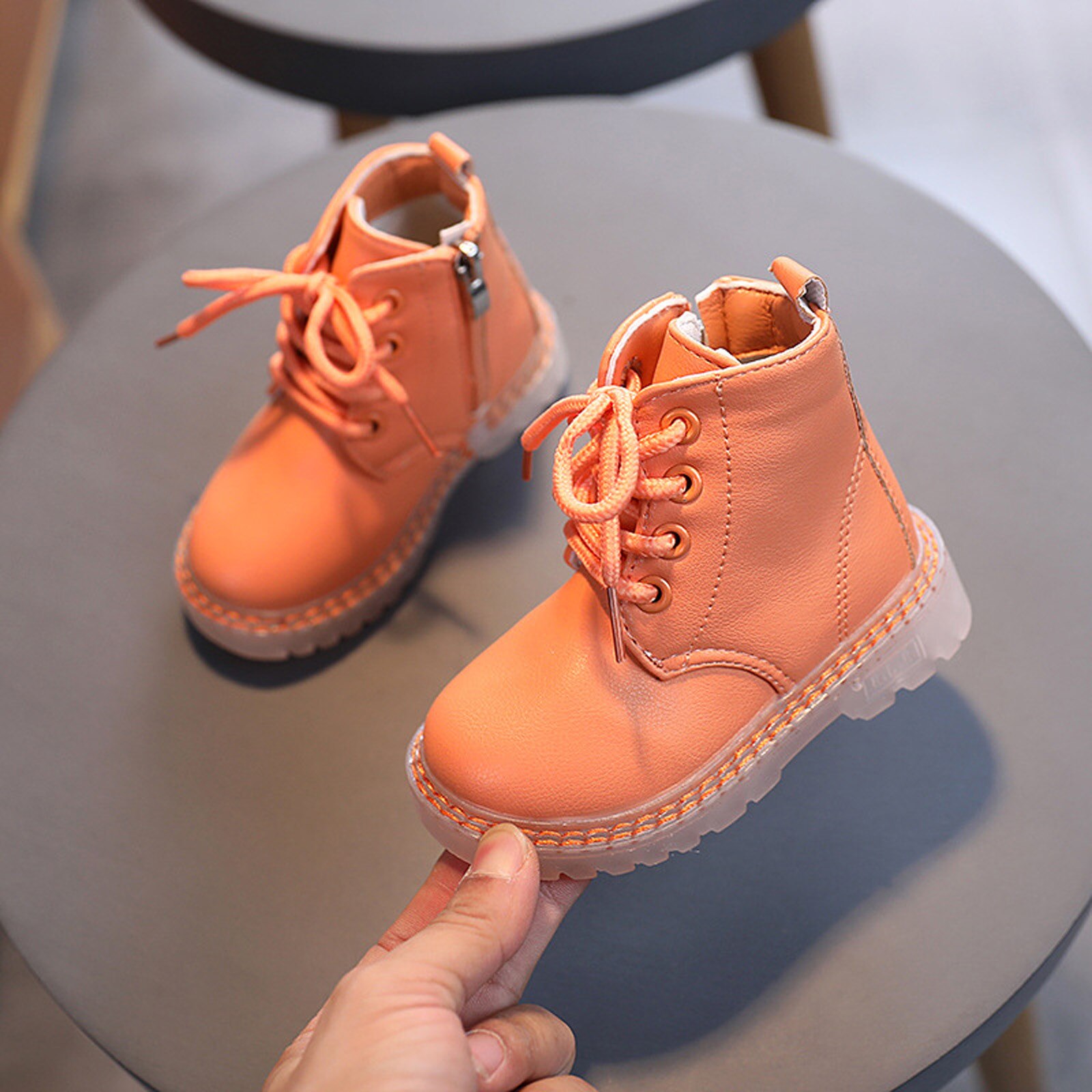 Bottes chaudes de printemps et d'automne pour enfants, chaussures de neige en coton pour filles
