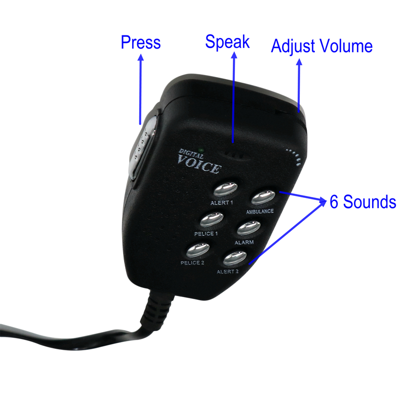 MotoLovee Universale 12V 100W auto macchina forte Corno 105-115db Sirena con 6 Tono del Suono Megafono sirena di Allarme per Moto furgone Camion Barca