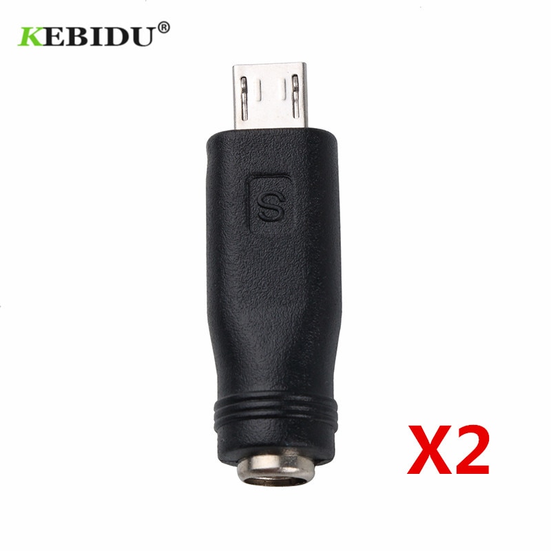 KEBDIU DC 5.5*2.1mm Female naar Micro USB Male Power Converter Jack Micro USB naar DC 5.5 * 2.1mm M/F Charger Adapter Connector