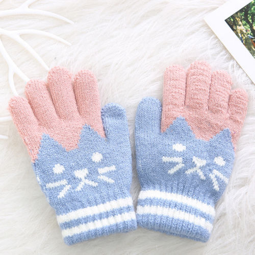 Neue Art freundlicher Winter Warme Dicke Handschuhe Baby Mädchen Jungen Kleinkind Magie Fäustlinge Nachahmung Kaschmir Niedlich Baby Handschuhe 4-8Y