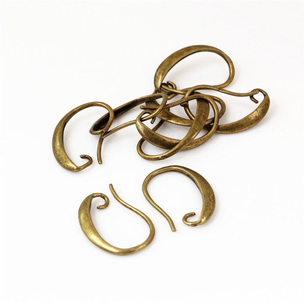 13 x 19mm 20 stk klassisk 7 farger belagt diy ørering funn øreringer lås kroker beslag diy smykker lage tilbehør: Bronse