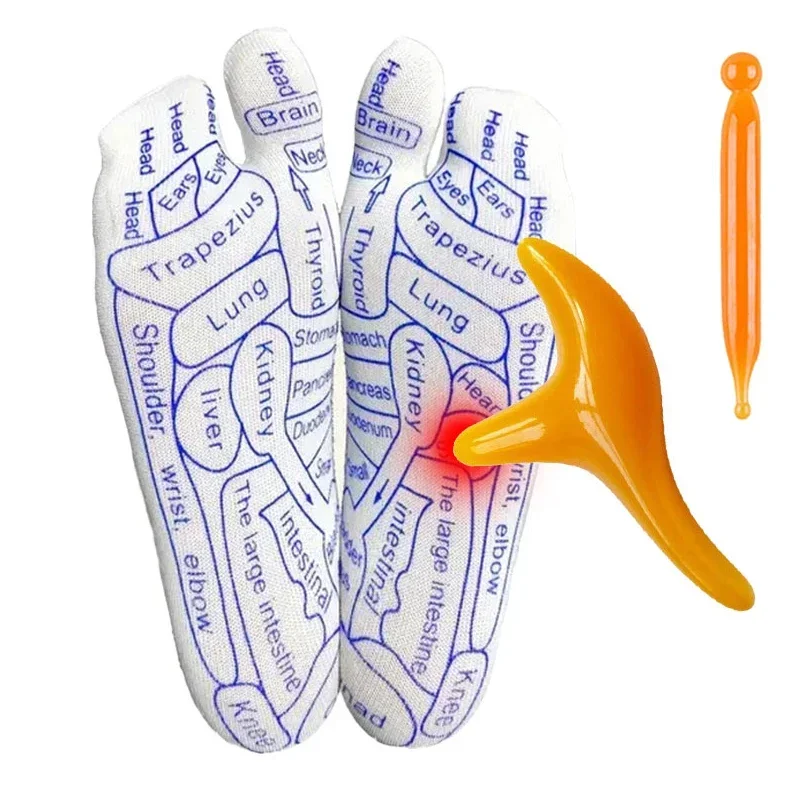 Massage soulager les pieds fatigués chaussettes acupression masseur de pieds réflexologie chaussettes pied Point outil physiothérapie chaussette directe