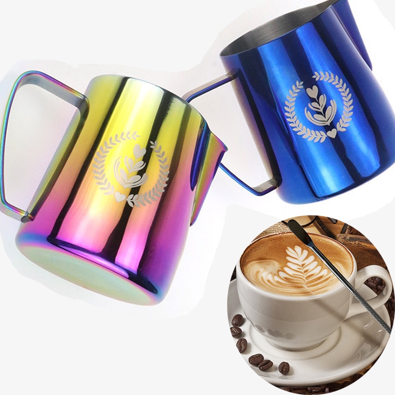 Koffie Pitcher Cup 600 Ml Rvs Melk Opschuimen Jug Mokken Espresso Koffie Accessoires Pitcher Barista Craft Opschuimen Jug