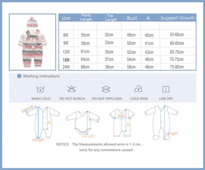 Baby girl kläder set vår höst kläder långärmad romper med hatt baby set kläder nyfödda kläder