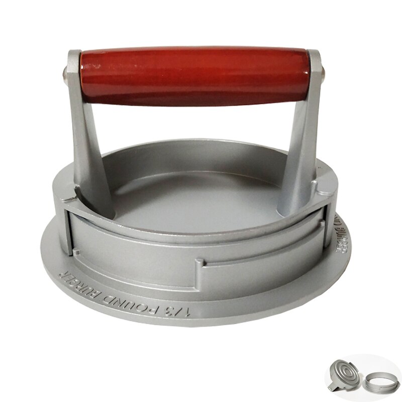 Hamburger Presse Runde bilden Aluminium Legierung 11,9 cm Hamburger Fleisch Rindfleisch Grill Burger Presse Patty Hersteller bilden Fleisch Werkzeuge: Drücken Sie BA