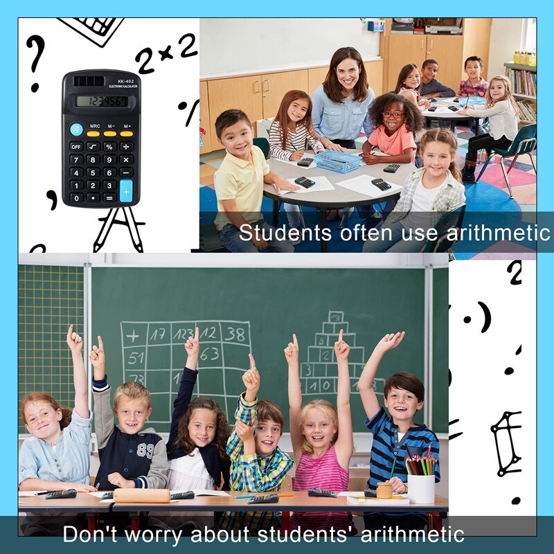 Pocket Size Mini Calculators Handheld Angled 8-Digit Display Calculator Small Accounting Desktop Calculator for Office