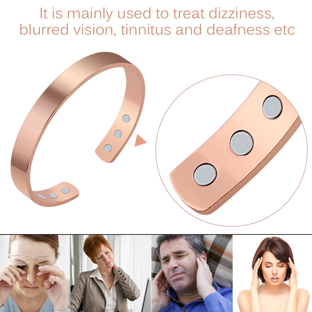 Unisex Magnetische Puur Koperen Energie Magnetische Gezonde Zorg Armbanden Armband Gezonde Sieraden Fitness Gold Kleur Mannen Vrouwen Bangle