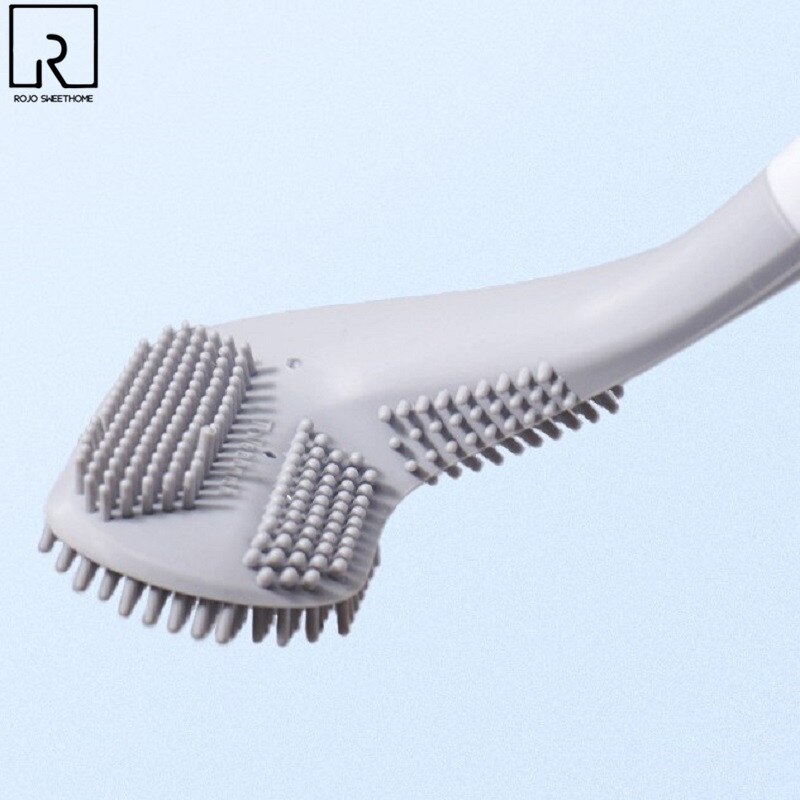 Zachte Rubberen Wc Borstels Met Plastic Standaard, Wandhouder Nordic Lange Handvat Badkamer Cleaning Tools Set Wc Accessoires