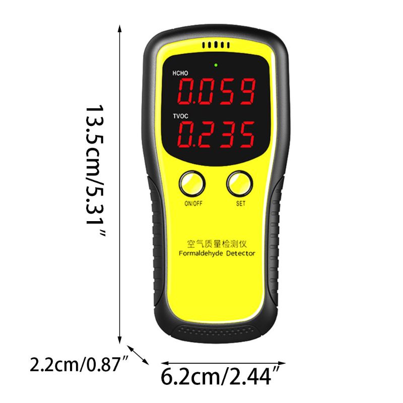 Draagbare LCD Digitale Dioxide Meter CO2 Monitor PM2.5 Luchtkwaliteit Formaldehyde Detector