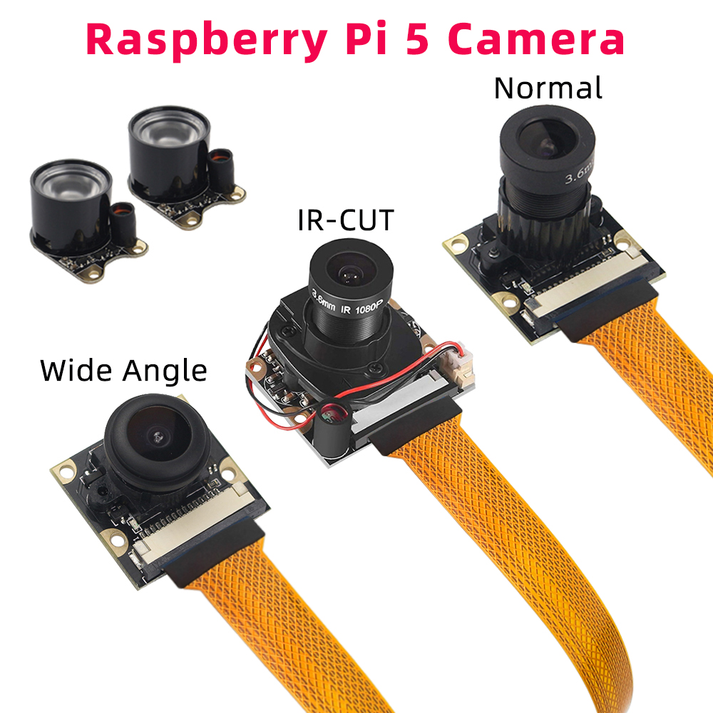 Raspberry Pi 5 Camera 5MP 1080P Optioneel Nachtzicht Groothoek IR-CUT FF AF-camera's voor RPI 5 Pi5 Nul