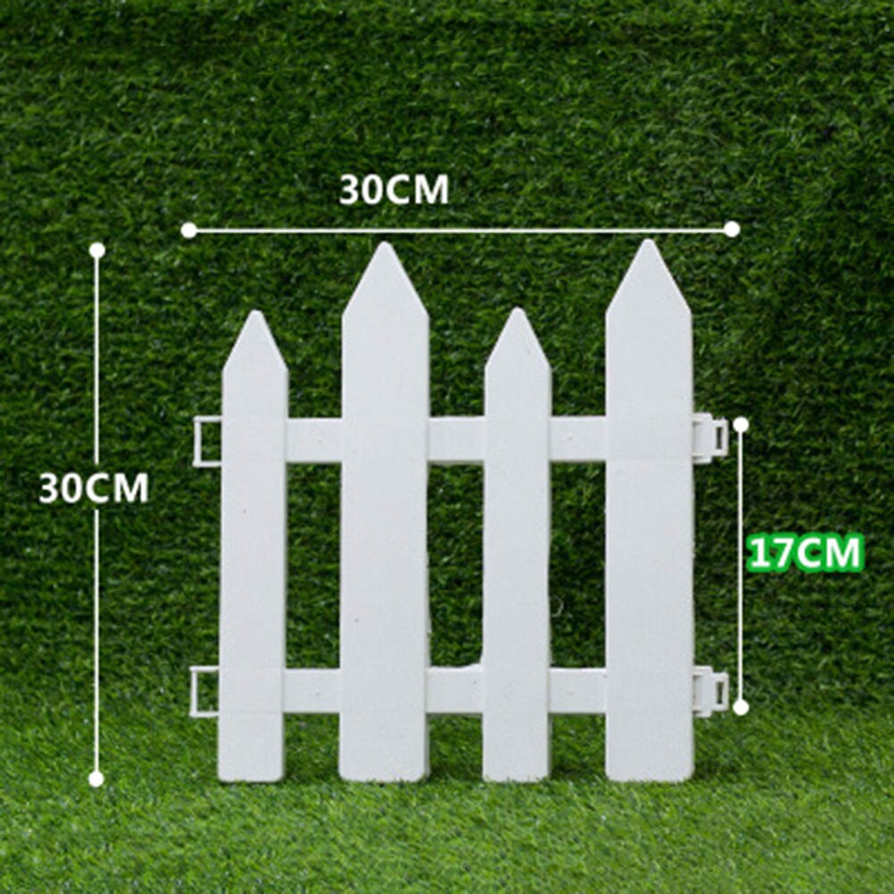 Valla de plástico PVC blanco estilo europeo para puertas de entrada de jardín, árbol de Navidad TN99: 30x30cm